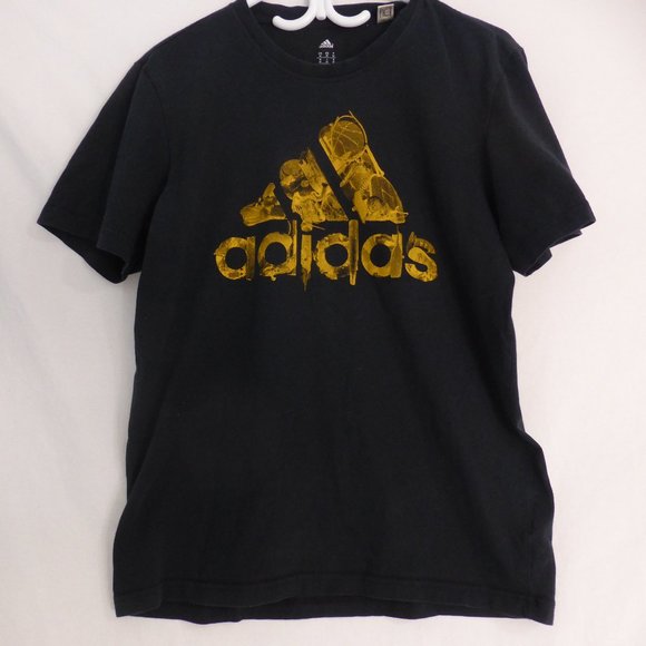 ADIDAS, black tee with adidas logo, medium. BNWOT